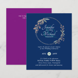 Convite De Casamento De Folhas De Alaranjado Do OR