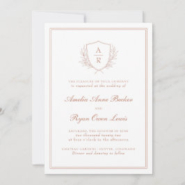 Convite de Casamento de Folhas Mínimas Elegantes
