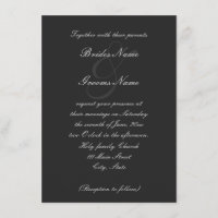 Convite de casamento de fonte de script elegante