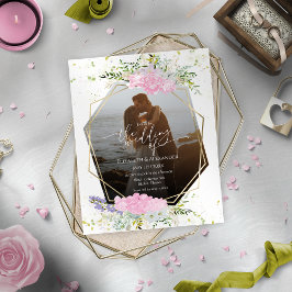 Convite De Casamento De Foto De Primavera De Flor