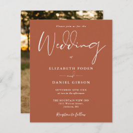 Convite De Casamento De Foto De Terracotta De Orça