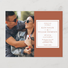 Convite De Casamento De Foto De Terracotta De Orça