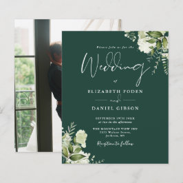 Convite De Casamento De Foto Do Esmerald Foliage