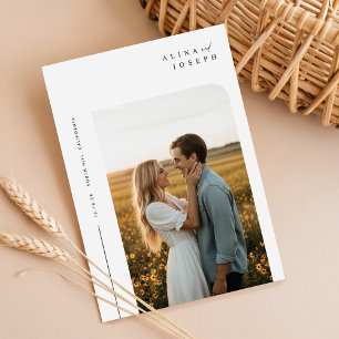 Convite de casamento de Foto Simples   Moderno Min
