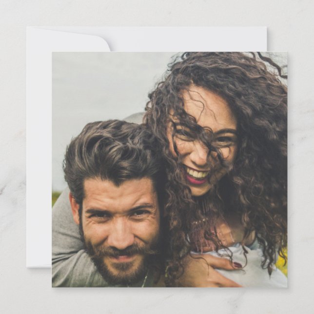 Convite de casamento de Fotografia Chic QR Código  (Verso)