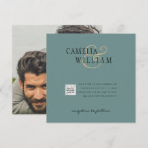 Convite de casamento de Fotografia Chic QR Código 