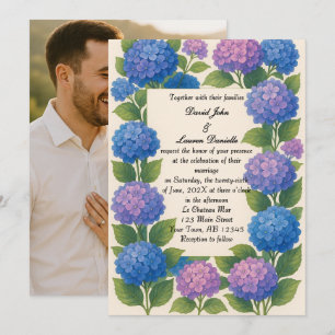 Convite de casamento de Fotografia de Hydrangea Pú