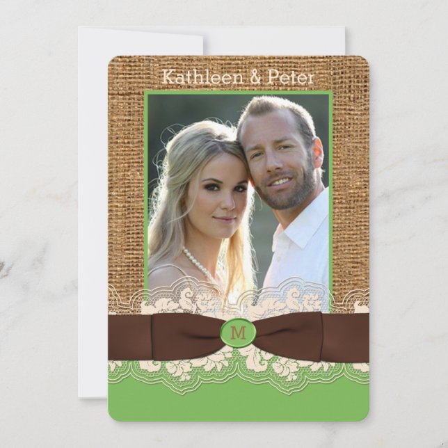 Convite de casamento DE FOTOGRAFIA DO Arco FAUX Bu (Frente)