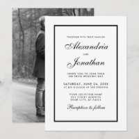 Convite de casamento de Fotografia Elegante Modern