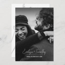 Convite de casamento de Fotografia Moderno Minimal