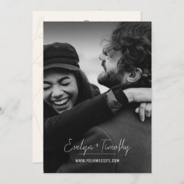 Convite de casamento de Fotografia Moderno Minimal