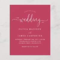 Convite de casamento de Fotografias Magenta Magent