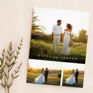 Convite de casamento de Fotografias Moderno Minima