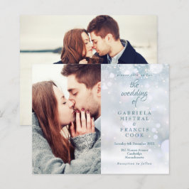 Convite De Casamento De Fotos De Flocos De Neve De