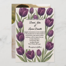 Convite De Casamento De Fotos De Tulip Heirloom