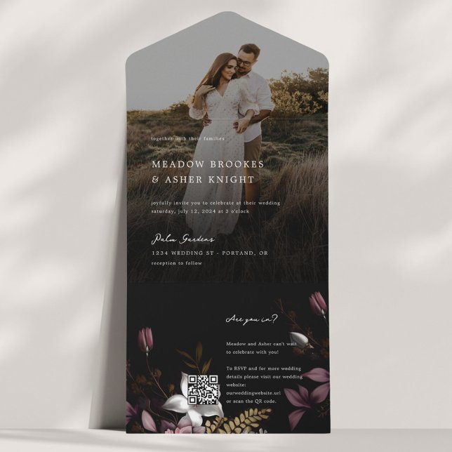 Convite De Casamento De Fotos Florence Com RSVP (Criador carregado)