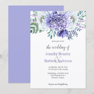 Convite de casamento de fundo da Lavanda de Paixã