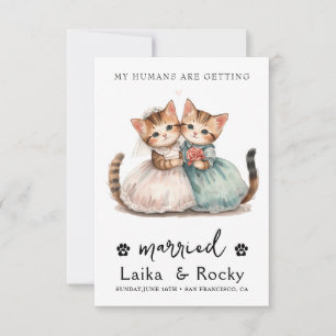 Convite de Casamento de Gatinho Fofo