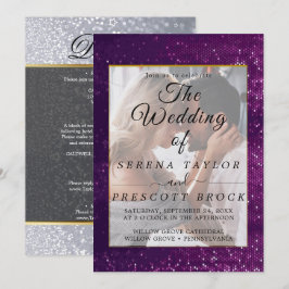 Convite De Casamento De Glitter