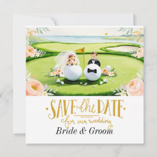 Convite de Casamento de Golfista com bola de golfe