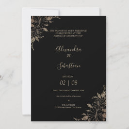 Convite De Casamento De Grass De Linhas Florais