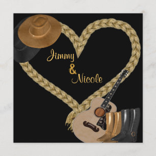 CONVITE DE CASAMENTO DE GUITAR OCIDENTAL