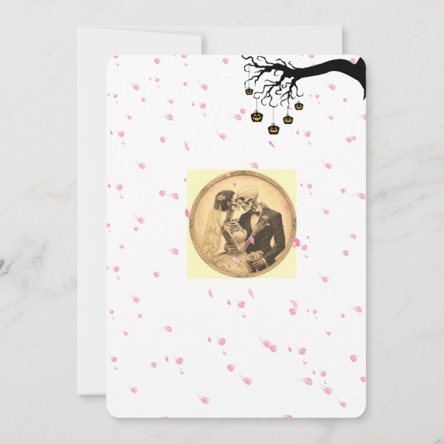 convite de casamento de Halloween  (Verso)