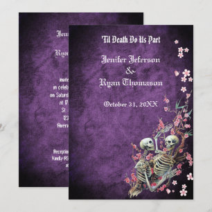 convite de casamento de halloween