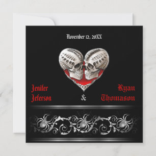 convite de casamento de halloween