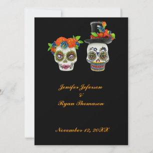 Convite de casamento de Halloween