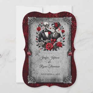 convite de casamento de halloween