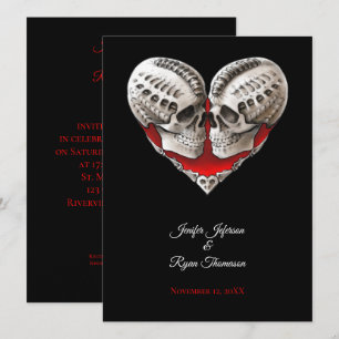 convite de casamento de halloween