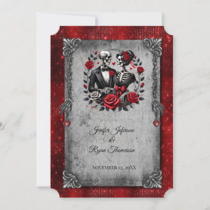 Convite de casamento de halloween