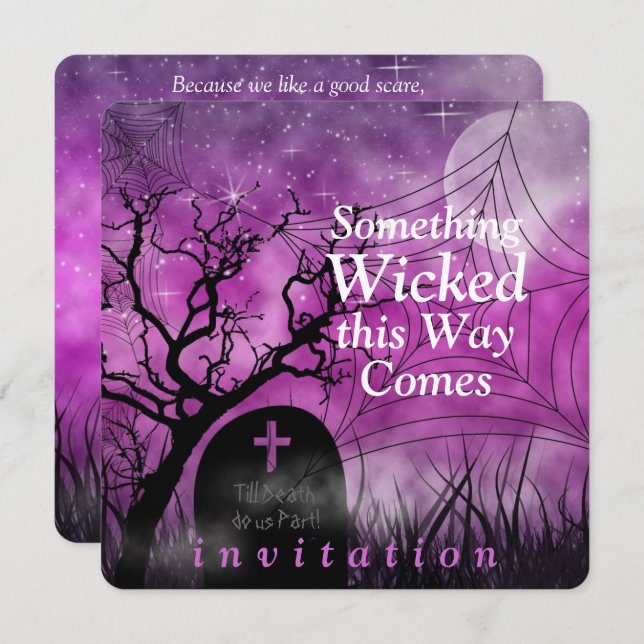 Convite de Casamento de Halloween (Frente/Verso)