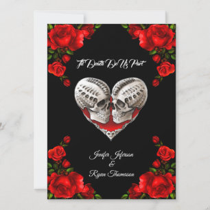 Convite de casamento de Halloween gótico