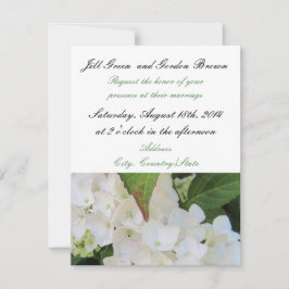Convite de Casamento de Hortênsia Branca Elegante
