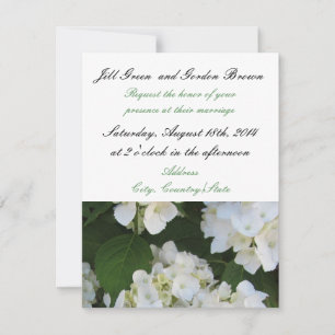 Convite de Casamento de Hortênsia Branca Elegante