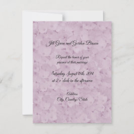 Convite de Casamento de Hortênsia Rosa Cor-de-Rosa