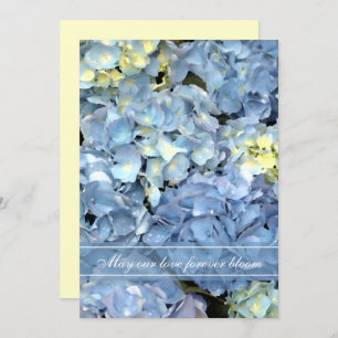 Convite de Casamento de Hydrangea Azul