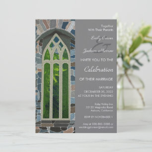 Convite de Casamento de Igreja Antiga