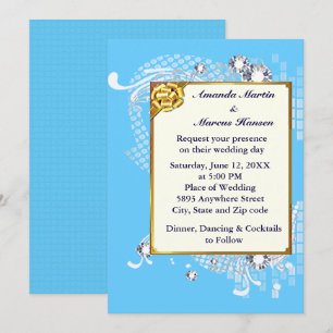 Convite de casamento de Imagem de Frame & Diamante
