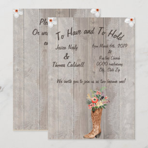Convite de casamento de inicialização