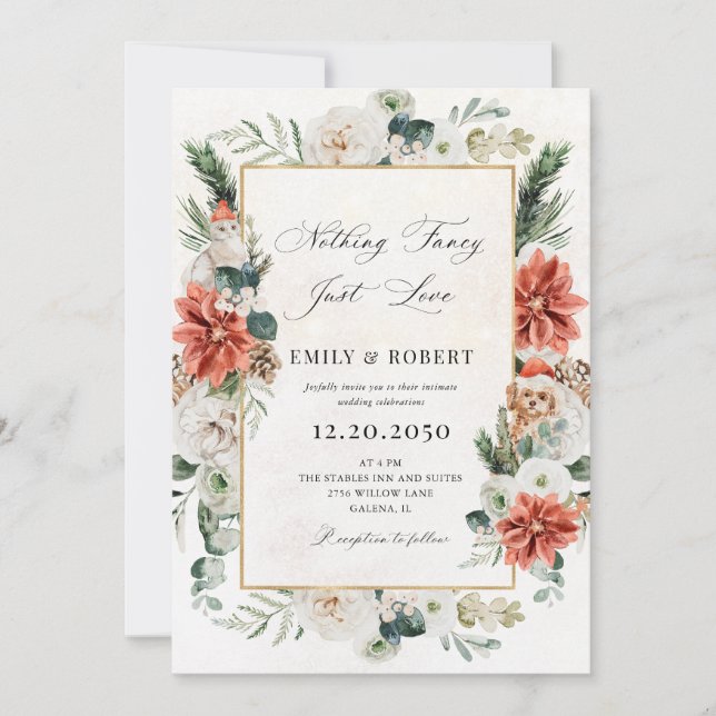 Convite de Casamento de Inverno (Frente)