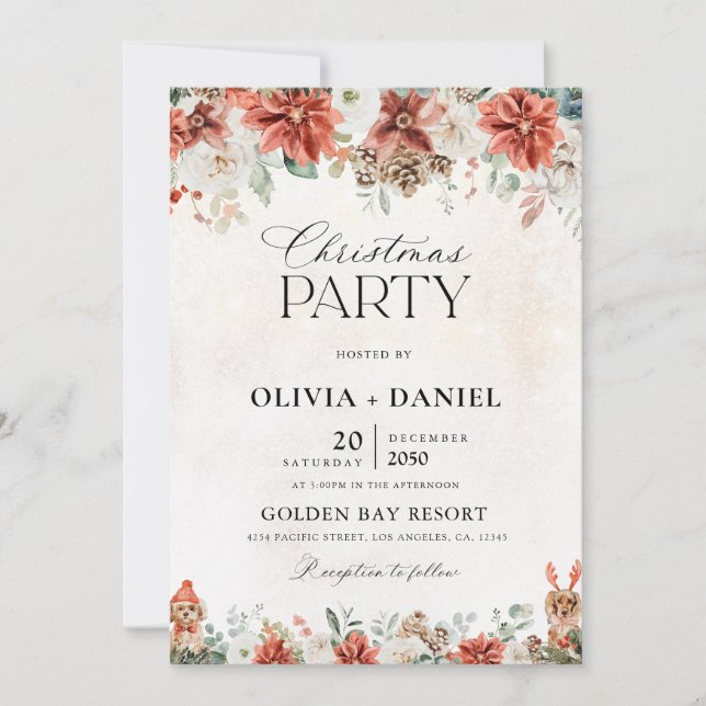 Convite de Casamento de Inverno (Frente)
