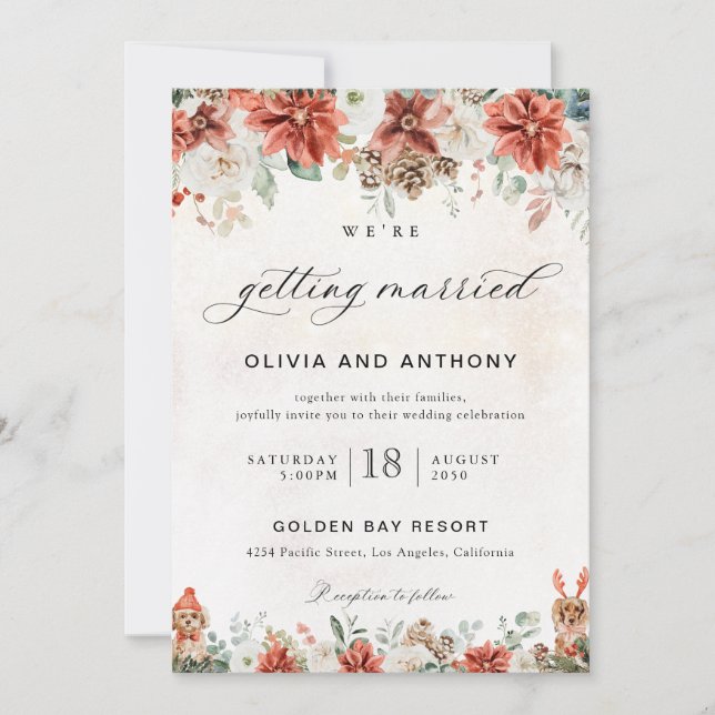 Convite de Casamento de Inverno (Frente)