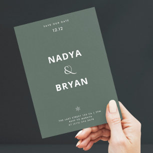 Convite de Casamento de Inverno com Código QR Verd