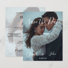 Convite de casamento de inverno moderno simples pe