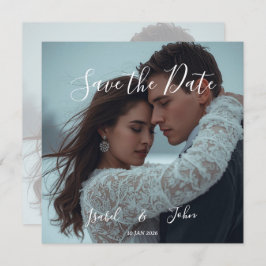 Convite de casamento de inverno moderno simples pe