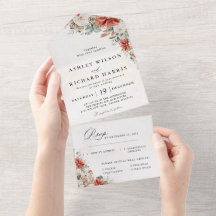 Convite de Casamento de Inverno Tudo em Um