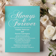 Convite de casamento de Ivory Always & Forever